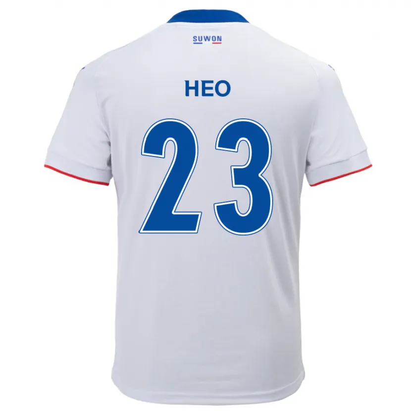 Danxen Enfant Maillot Hwan Heo #23 Blanc Bleu Tenues Extérieur 2024/25 T-Shirt