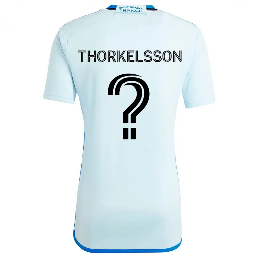 Danxen Enfant Maillot Róbert Orri Thorkelsson #0 Glace Bleue Tenues Extérieur 2024/25 T-Shirt