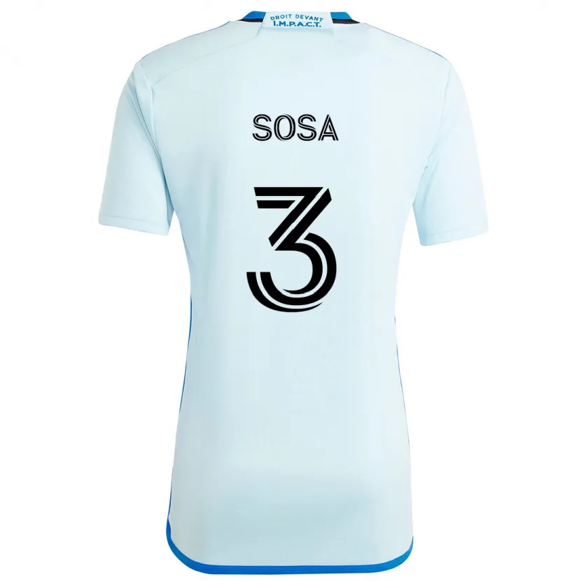 Danxen Enfant Maillot Joaquín Sosa #3 Glace Bleue Tenues Extérieur 2024/25 T-Shirt