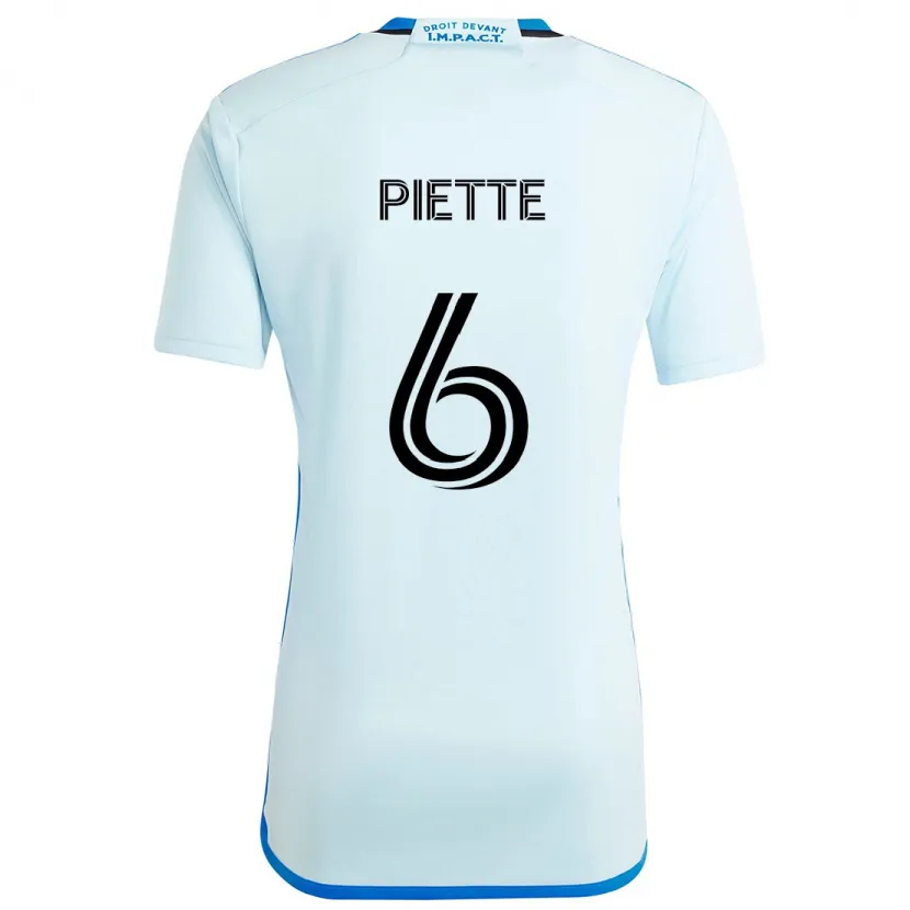 Danxen Enfant Maillot Samuel Piette #6 Glace Bleue Tenues Extérieur 2024/25 T-Shirt