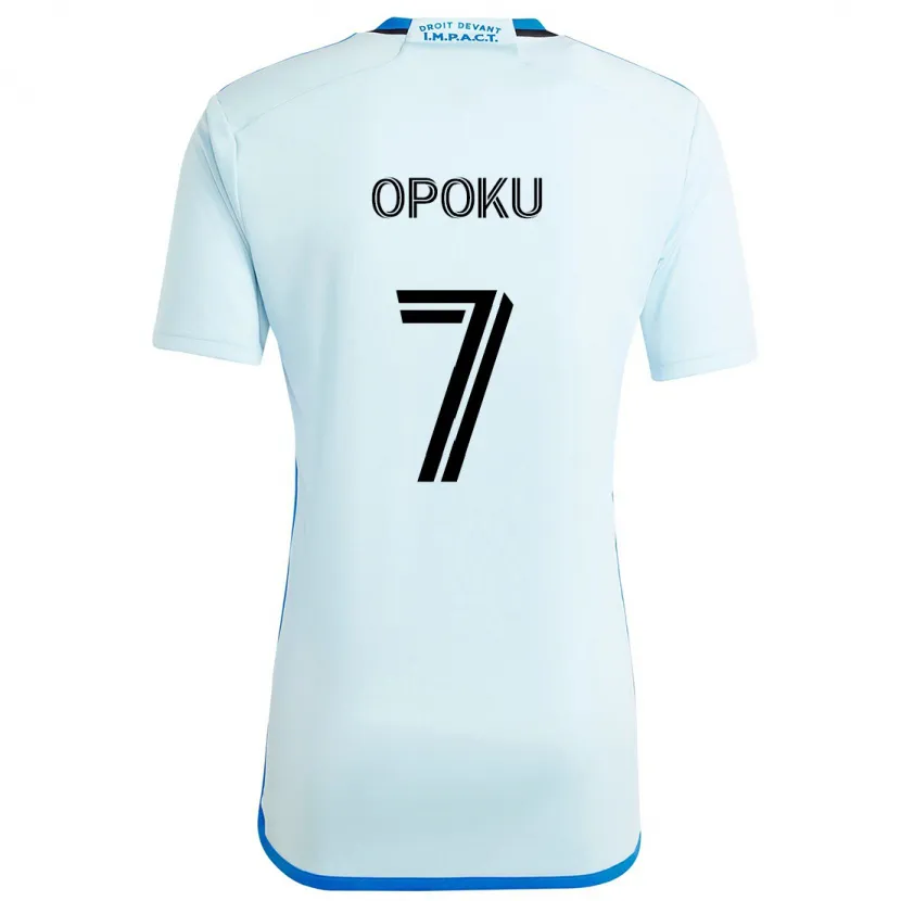 Danxen Enfant Maillot Kwadwo Opoku #7 Glace Bleue Tenues Extérieur 2024/25 T-Shirt