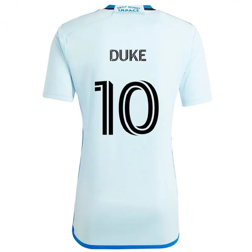 Danxen Enfant Maillot Bryce Duke #10 Glace Bleue Tenues Extérieur 2024/25 T-Shirt