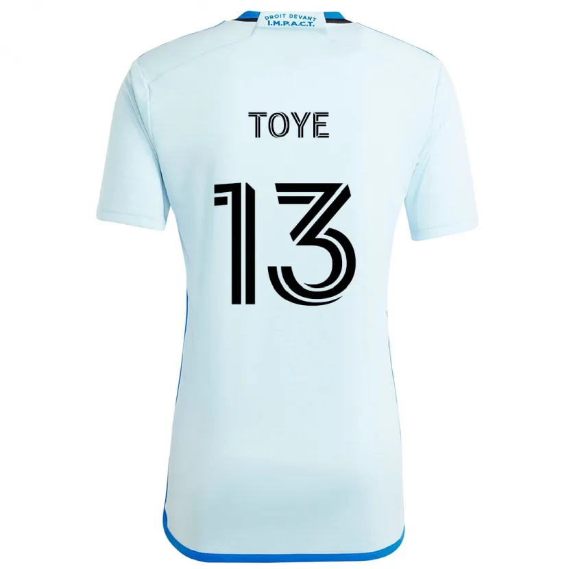 Danxen Enfant Maillot Mason Toye #13 Glace Bleue Tenues Extérieur 2024/25 T-Shirt