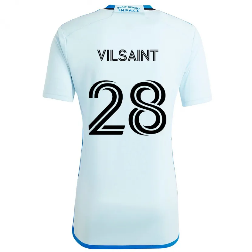 Danxen Enfant Maillot Jules-Anthony Vilsaint #28 Glace Bleue Tenues Extérieur 2024/25 T-Shirt