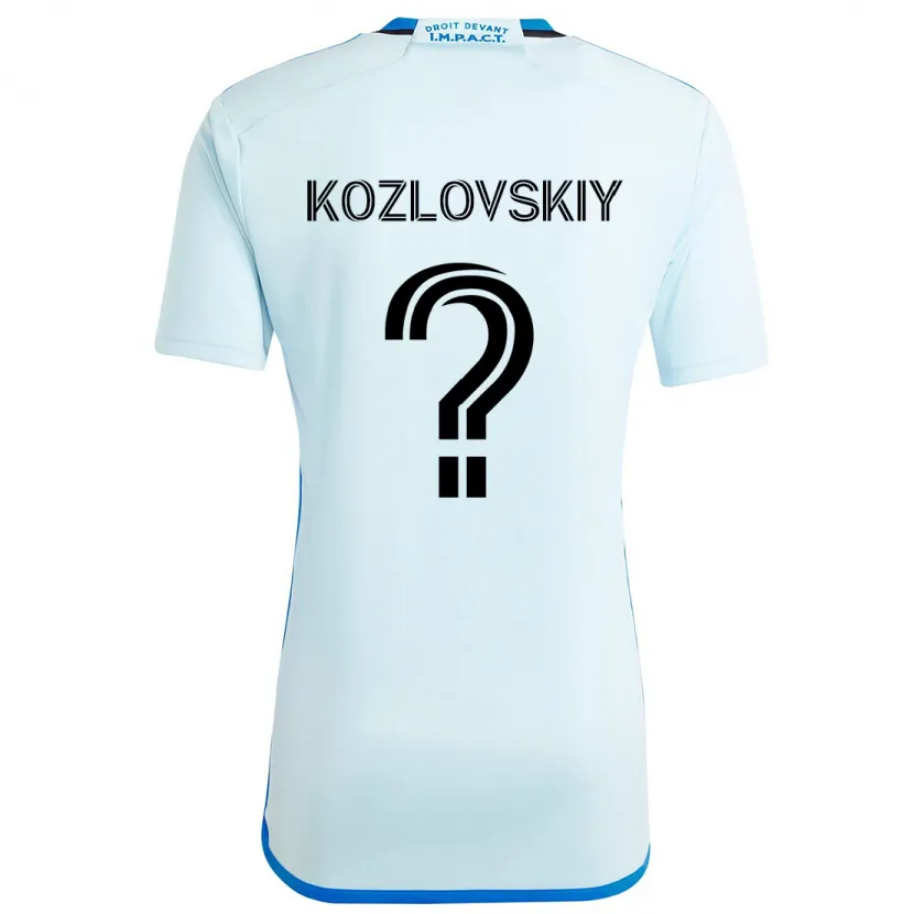 Danxen Enfant Maillot Sergei Kozlovskiy #0 Glace Bleue Tenues Extérieur 2024/25 T-Shirt