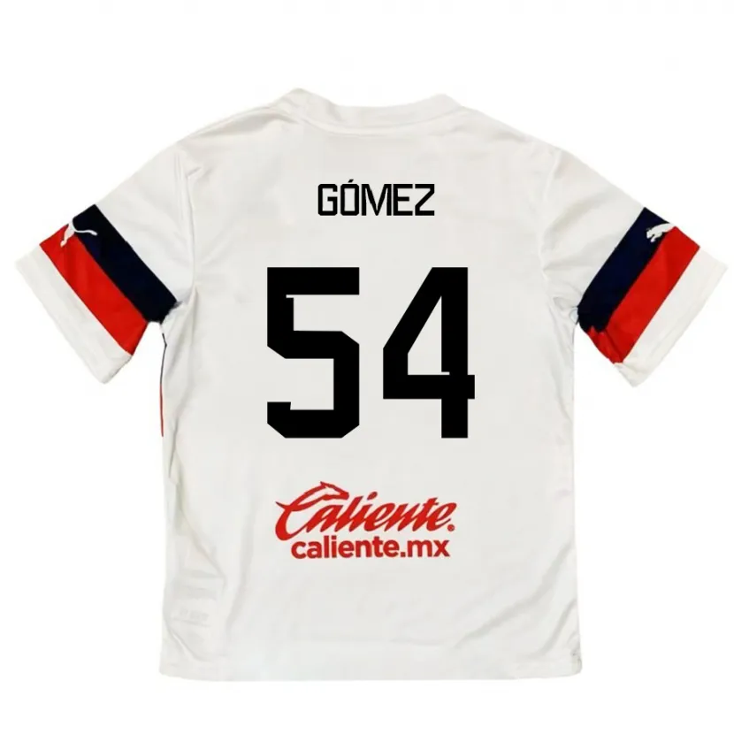 Danxen Enfant Maillot Miguel Gómez #54 Blanc Rouge Tenues Extérieur 2024/25 T-Shirt