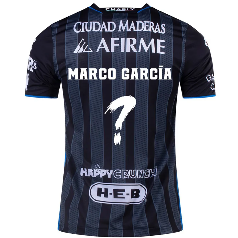 Danxen Enfant Maillot Marco García #0 Blanc Noir Tenues Extérieur 2024/25 T-Shirt