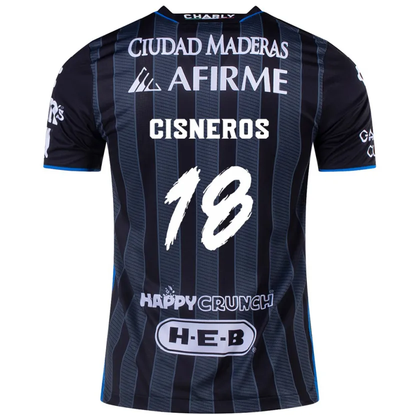 Danxen Enfant Maillot Ronaldo Cisneros #18 Blanc Noir Tenues Extérieur 2024/25 T-Shirt