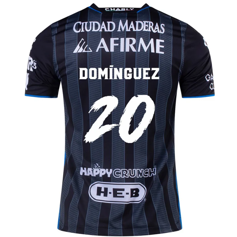 Danxen Enfant Maillot Misael Domínguez #20 Blanc Noir Tenues Extérieur 2024/25 T-Shirt