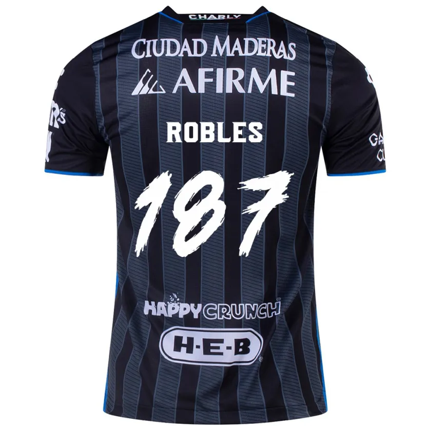 Danxen Enfant Maillot Juan Robles #187 Blanc Noir Tenues Extérieur 2024/25 T-Shirt