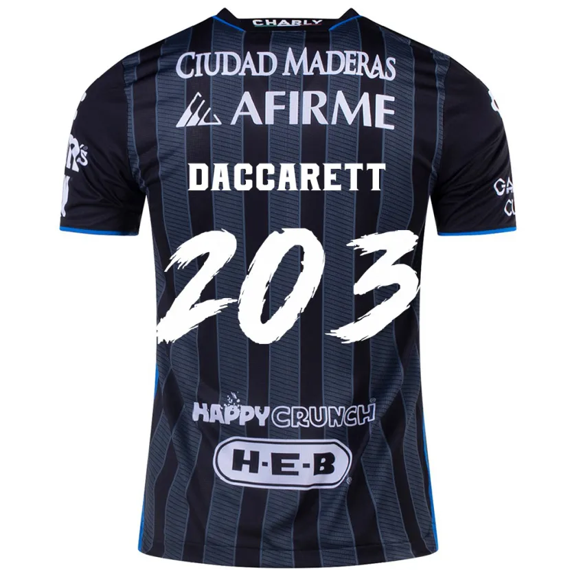 Danxen Enfant Maillot Juan Daccarett #203 Blanc Noir Tenues Extérieur 2024/25 T-Shirt