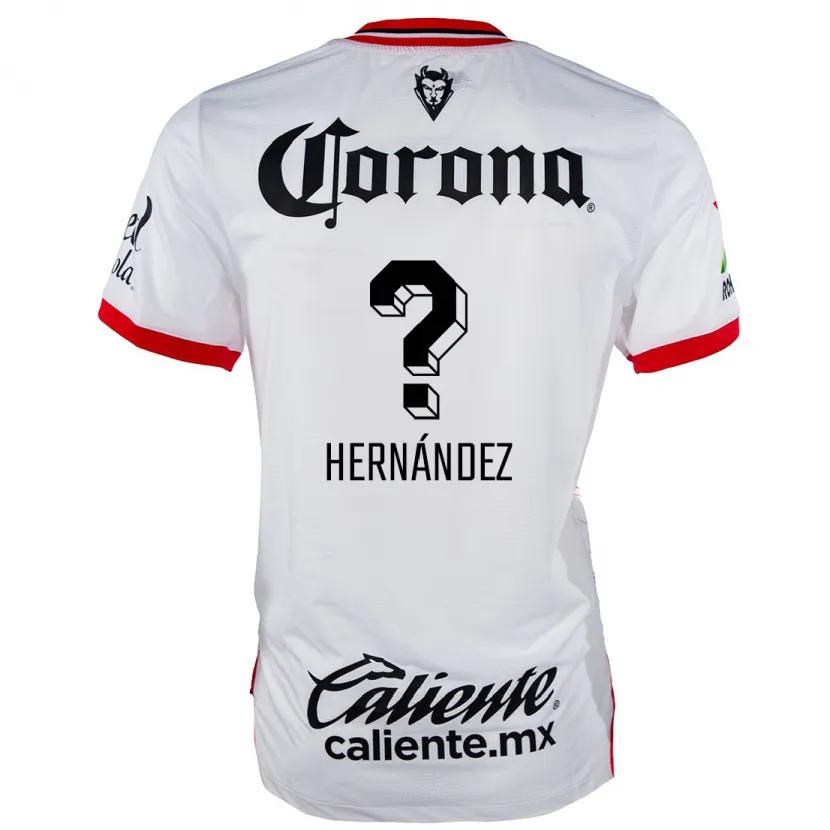 Danxen Enfant Maillot Francisco Hernández #0 Blanc Rouge Tenues Extérieur 2024/25 T-Shirt