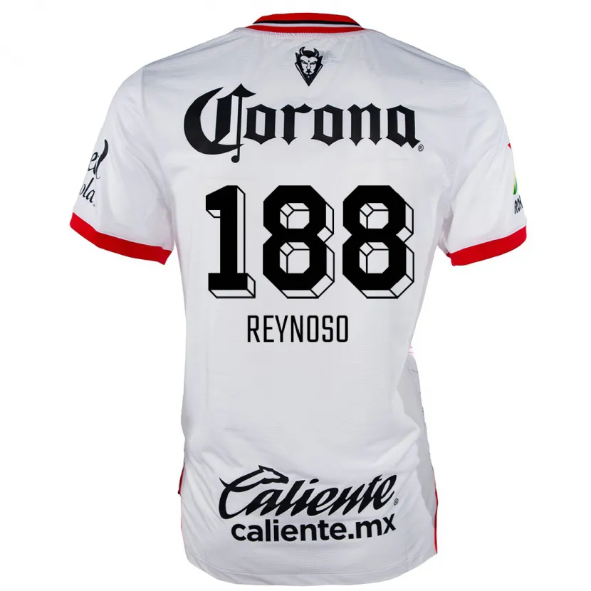 Danxen Enfant Maillot Daniel Reynoso #188 Blanc Rouge Tenues Extérieur 2024/25 T-Shirt