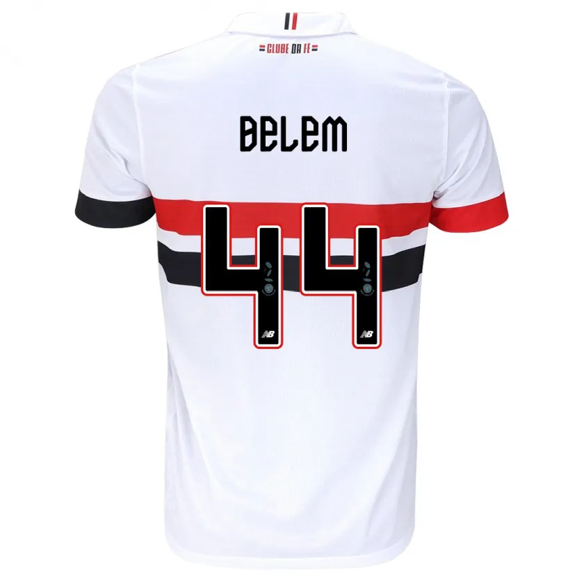 Danxen Homme Maillot Matheus Belém #44 Blanc Rouge Noir Tenues Domicile 2024/25 T-Shirt