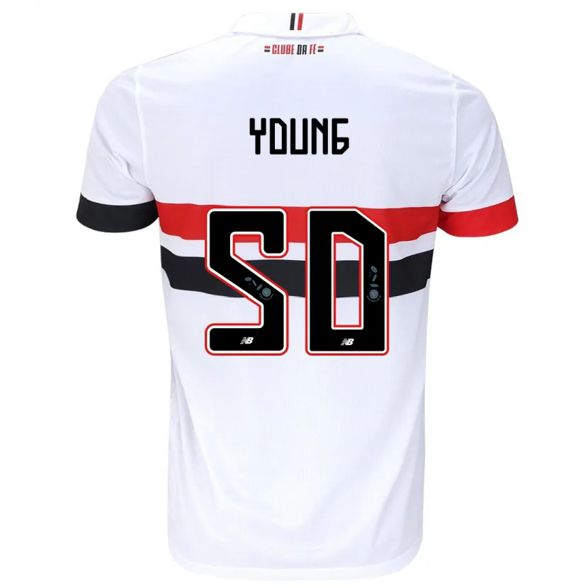 Danxen Homme Maillot Young #50 Blanc Rouge Noir Tenues Domicile 2024/25 T-Shirt