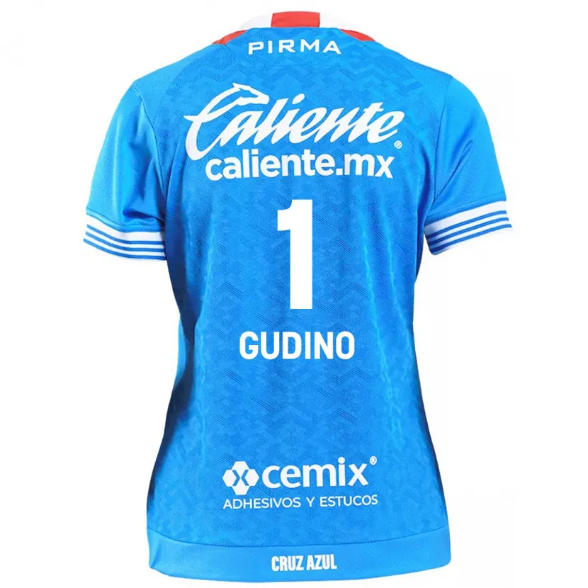 Danxen Homme Maillot Andrés Gudiño #1 Bleu Ciel Tenues Domicile 2024/25 T-Shirt