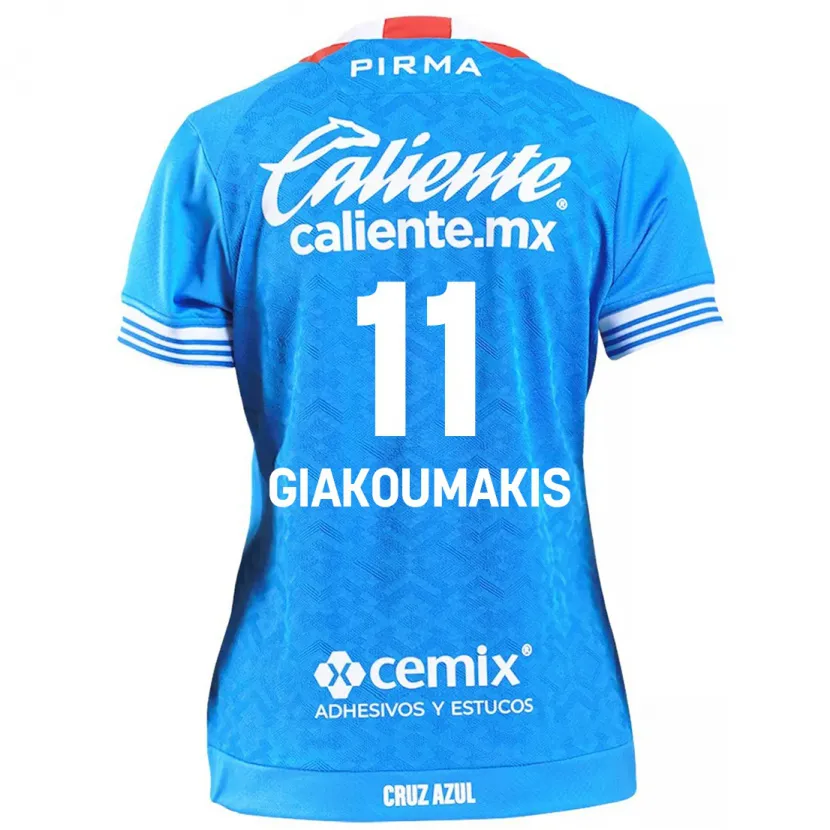 Danxen Homme Maillot Georgios Giakoumakis #11 Bleu Ciel Tenues Domicile 2024/25 T-Shirt