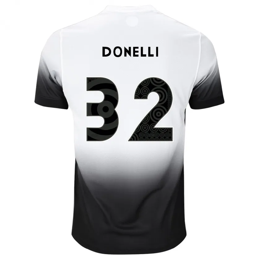 Danxen Homme Maillot Matheus Donelli #32 Blanc Noir Tenues Domicile 2024/25 T-Shirt