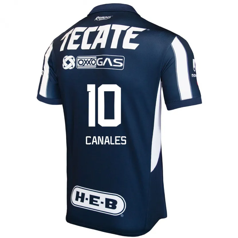 Danxen Homme Maillot Sergio Canales #10 Bleu Rouge Blanc Tenues Domicile 2024/25 T-Shirt