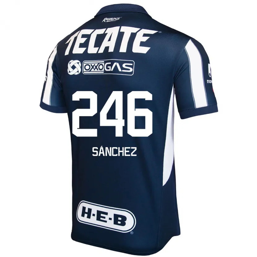 Danxen Homme Maillot Diego Sánchez #246 Bleu Rouge Blanc Tenues Domicile 2024/25 T-Shirt