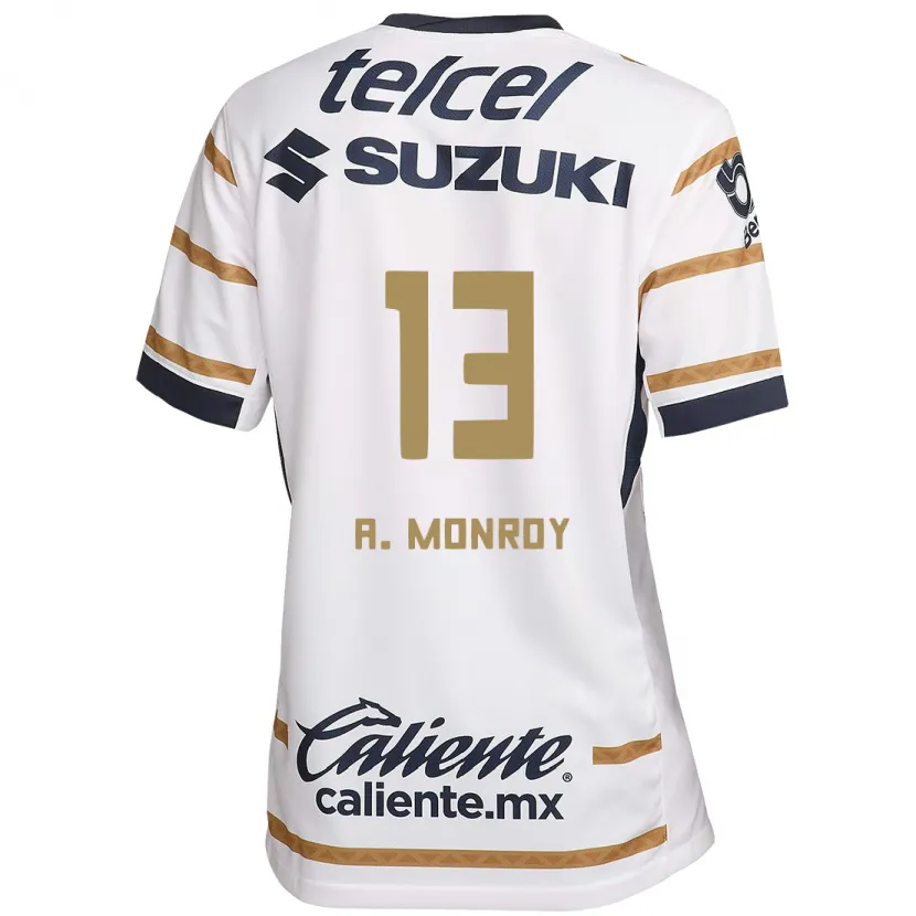 Danxen Homme Maillot Pablo Monroy #13 Obsidienne Blanche Tenues Domicile 2024/25 T-Shirt