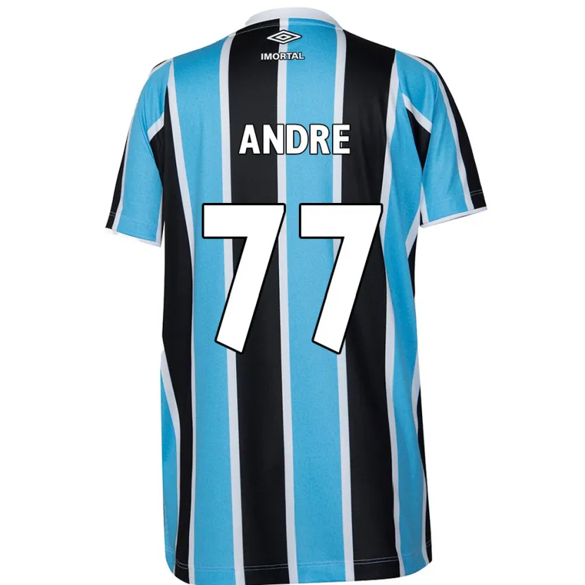 Danxen Homme Maillot André Henrique #77 Bleu Noir Blanc Tenues Domicile 2024/25 T-Shirt