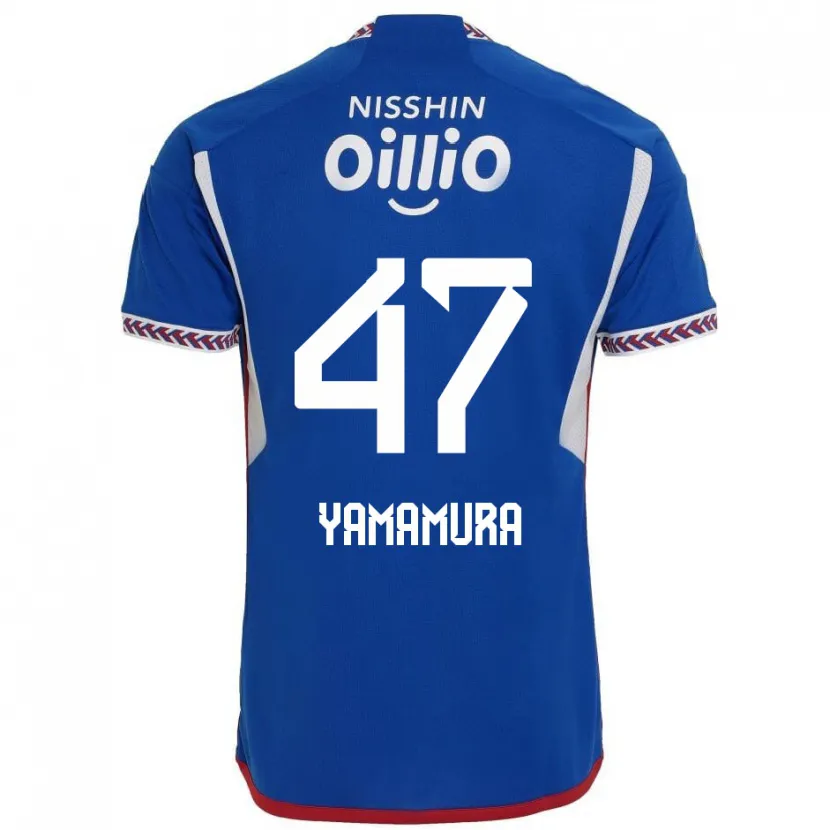 Danxen Homme Maillot Kazuya Yamamura #47 Bleu Blanc Rouge Tenues Domicile 2024/25 T-Shirt