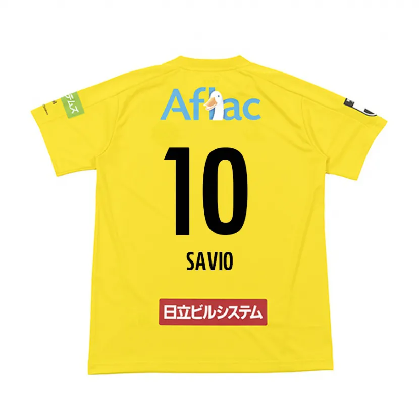 Danxen Homme Maillot Matheus Savio #10 Jaune Noir Tenues Domicile 2024/25 T-Shirt