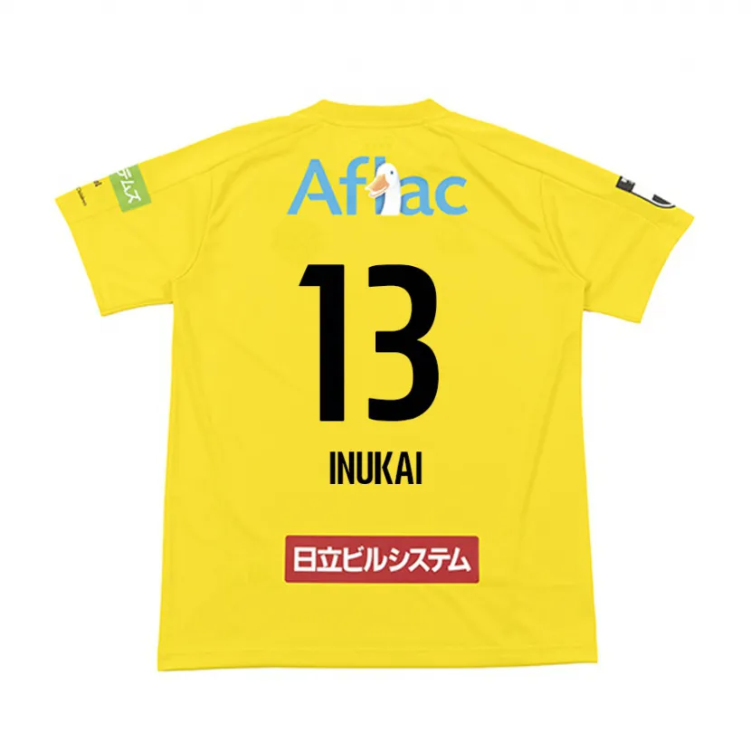 Danxen Homme Maillot Tomoya Inukai #13 Jaune Noir Tenues Domicile 2024/25 T-Shirt