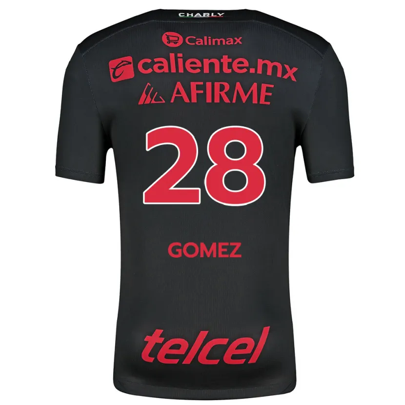 Danxen Homme Maillot Alejandro Gómez #28 Noir Rouge Tenues Domicile 2024/25 T-Shirt