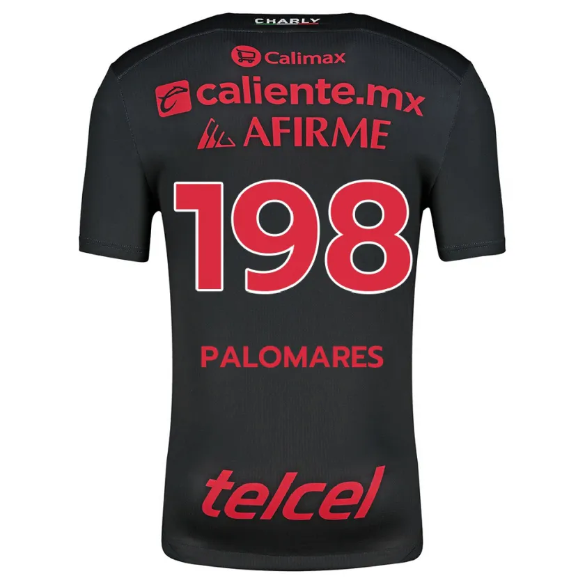 Danxen Homme Maillot Ramón Palomares #198 Noir Rouge Tenues Domicile 2024/25 T-Shirt