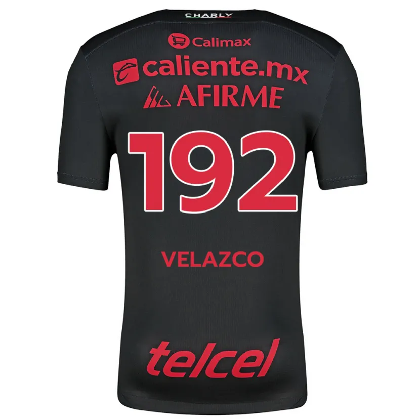 Danxen Homme Maillot Emiliano Velazco #192 Noir Rouge Tenues Domicile 2024/25 T-Shirt