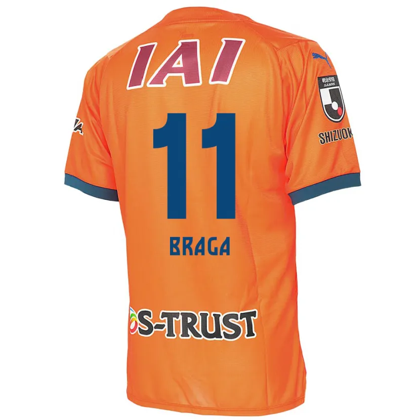 Danxen Homme Maillot Lucas Braga #11 Bleu Orange Tenues Domicile 2024/25 T-Shirt