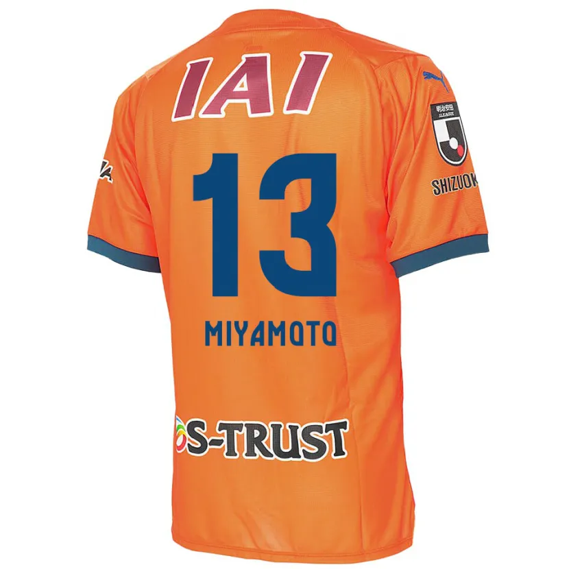 Danxen Homme Maillot Kota Miyamoto #13 Bleu Orange Tenues Domicile 2024/25 T-Shirt