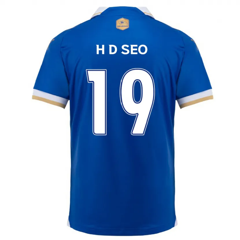 Danxen Homme Maillot Dong-Han Seo #19 Bleu Blanc Tenues Domicile 2024/25 T-Shirt