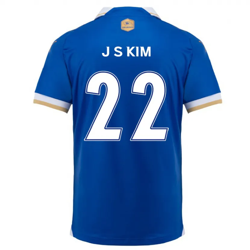 Danxen Homme Maillot Sang-Jun Kim #22 Bleu Blanc Tenues Domicile 2024/25 T-Shirt