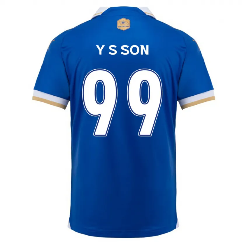 Danxen Homme Maillot Suk-Yong Son #99 Bleu Blanc Tenues Domicile 2024/25 T-Shirt