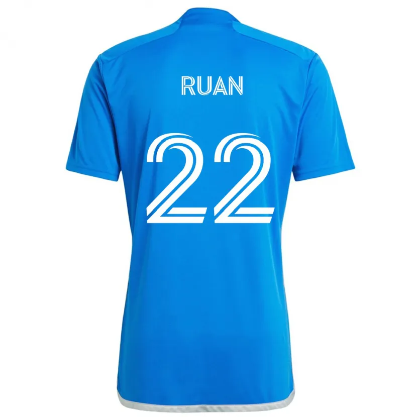 Danxen Homme Maillot Ruan #22 Bleu Blanc Tenues Domicile 2024/25 T-Shirt