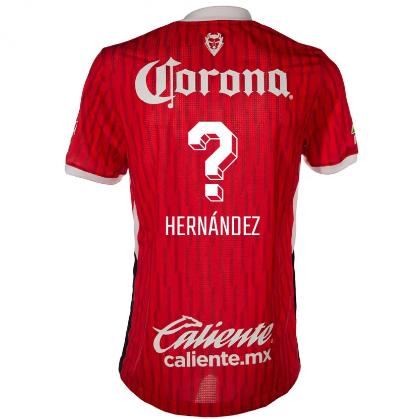 Danxen Homme Maillot Francisco Hernández #0 Rouge Blanc Tenues Domicile 2024/25 T-Shirt