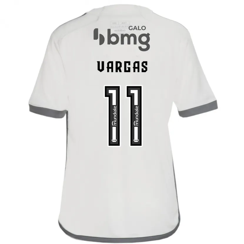 Danxen Homme Maillot Eduardo Vargas #11 Blanc Cassé Tenues Extérieur 2024/25 T-Shirt