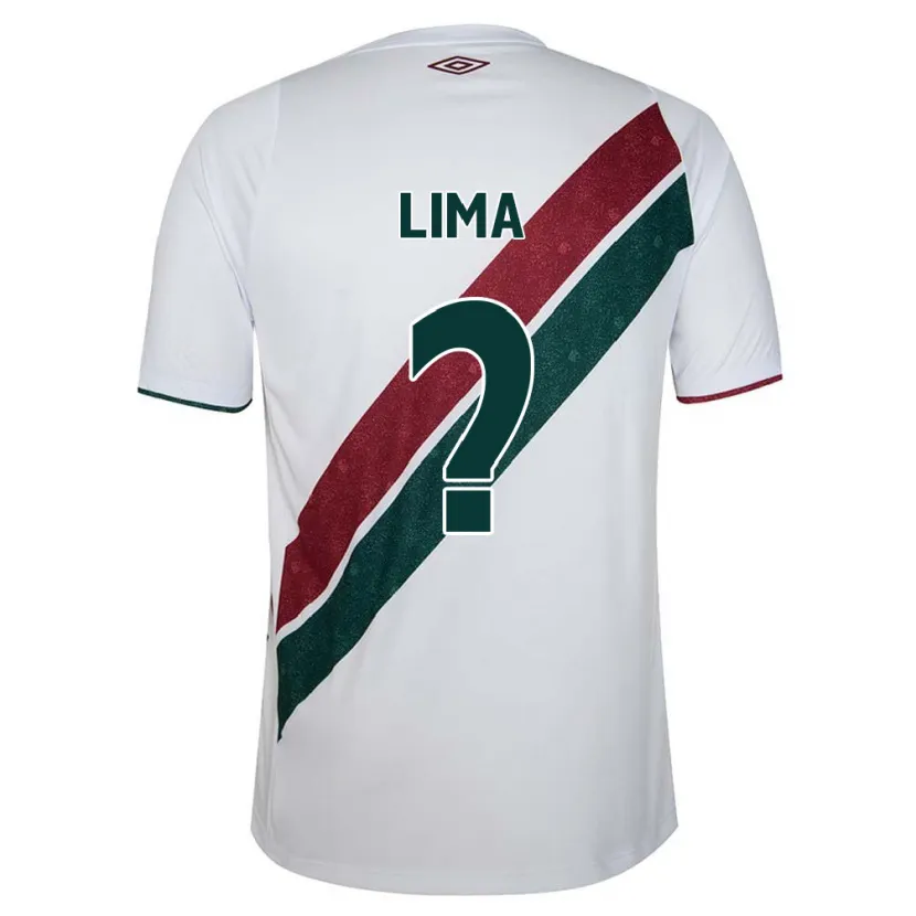 Danxen Homme Maillot Daniel Lima #0 Blanc Vert Bordeaux Tenues Extérieur 2024/25 T-Shirt