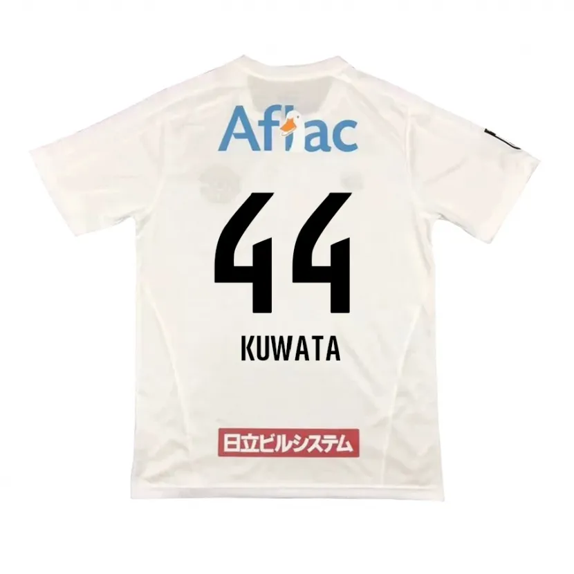 Danxen Homme Maillot Taisei Kuwata #44 Blanc Noir Tenues Extérieur 2024/25 T-Shirt