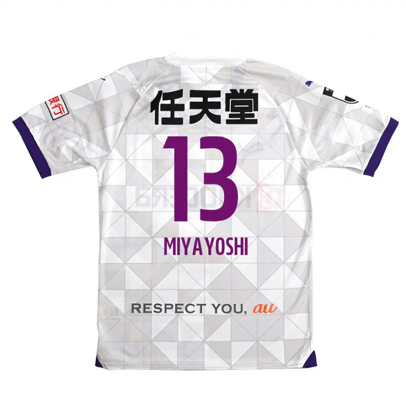 Danxen Homme Maillot Takumi Miyayoshi #13 Blanc Violet Tenues Extérieur 2024/25 T-Shirt