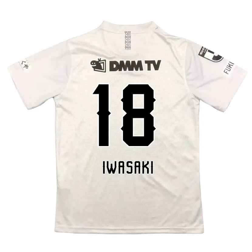 Danxen Homme Maillot Yuto Iwasaki #18 Gris Noir Tenues Extérieur 2024/25 T-Shirt