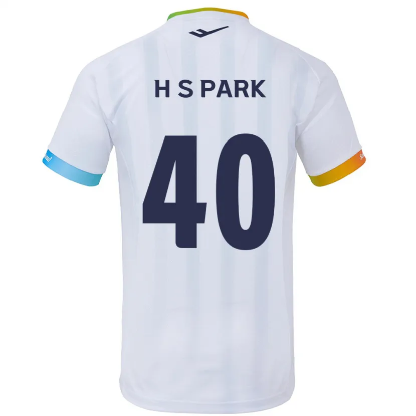 Danxen Homme Maillot Seong-Hun Park #40 Blanc Bleu Tenues Extérieur 2024/25 T-Shirt