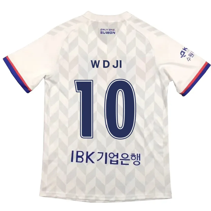 Danxen Homme Maillot Dong-Won Ji #10 Blanc Bleu Tenues Extérieur 2024/25 T-Shirt