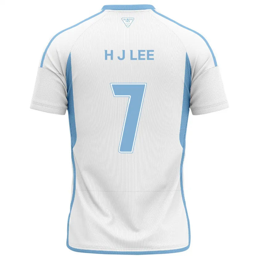 Danxen Homme Maillot Jae-Hun Lee #7 Blanc Bleu Tenues Extérieur 2024/25 T-Shirt