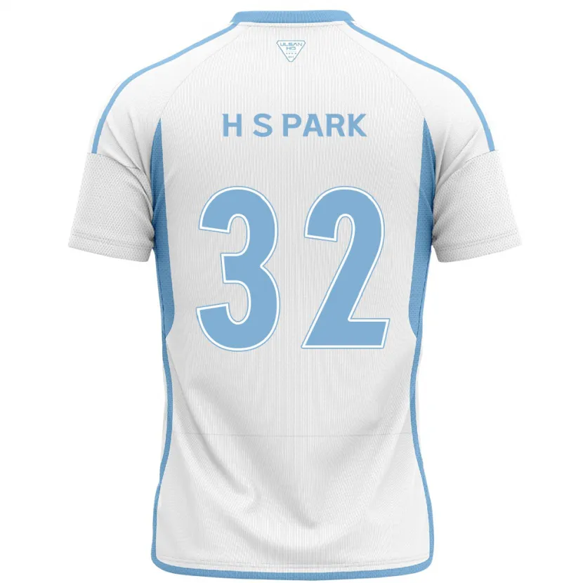 Danxen Homme Maillot Sung-Hyun Park #32 Blanc Bleu Tenues Extérieur 2024/25 T-Shirt