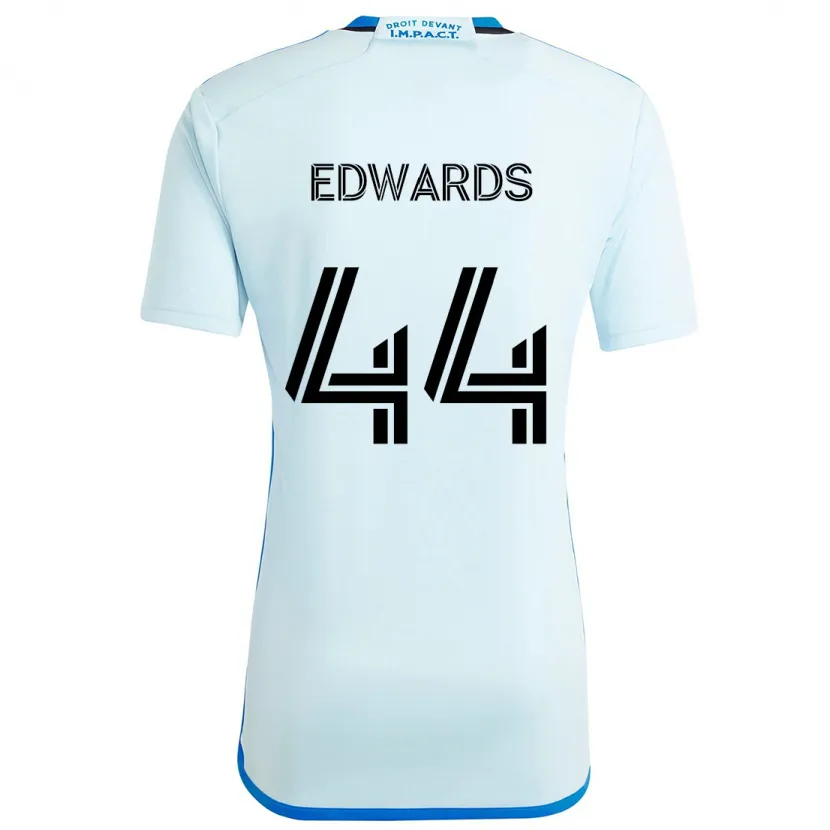 Danxen Homme Maillot Raheem Edwards #44 Glace Bleue Tenues Extérieur 2024/25 T-Shirt