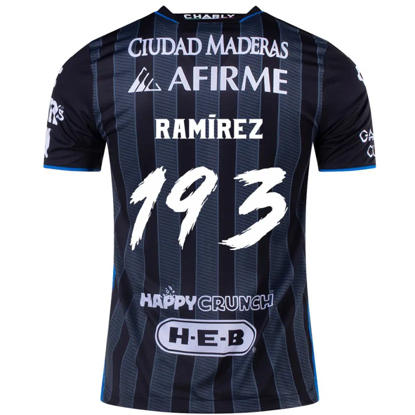 Danxen Homme Maillot Ángel Ramírez #193 Blanc Noir Tenues Extérieur 2024/25 T-Shirt